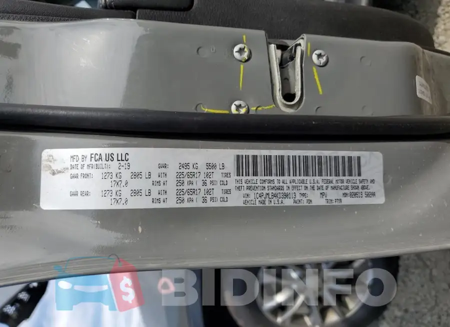 1C4PJMLB4KD390113 Photo# 13