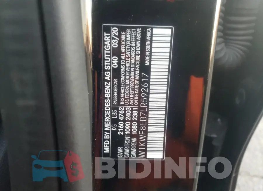 W1KWF8EB7LR592617 Photo# 12
