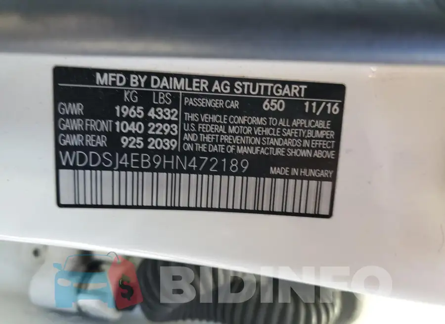 WDDSJ4EB9HN472189 Photo# 12