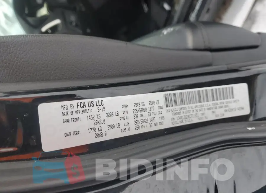 1C4RDJDG3KC711251 Photo# 13