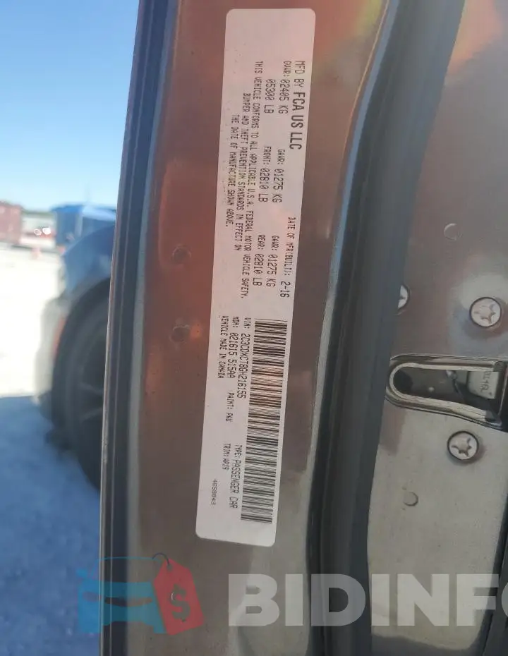 2C3CDXCT8GH216155 Photo# 12