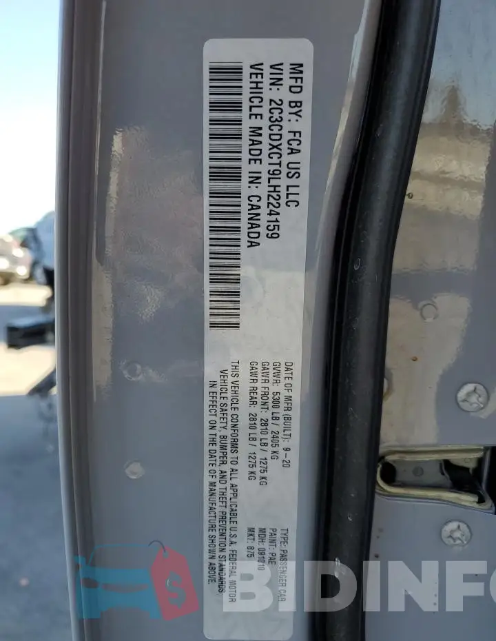 2C3CDXCT9LH224159 Photo# 13