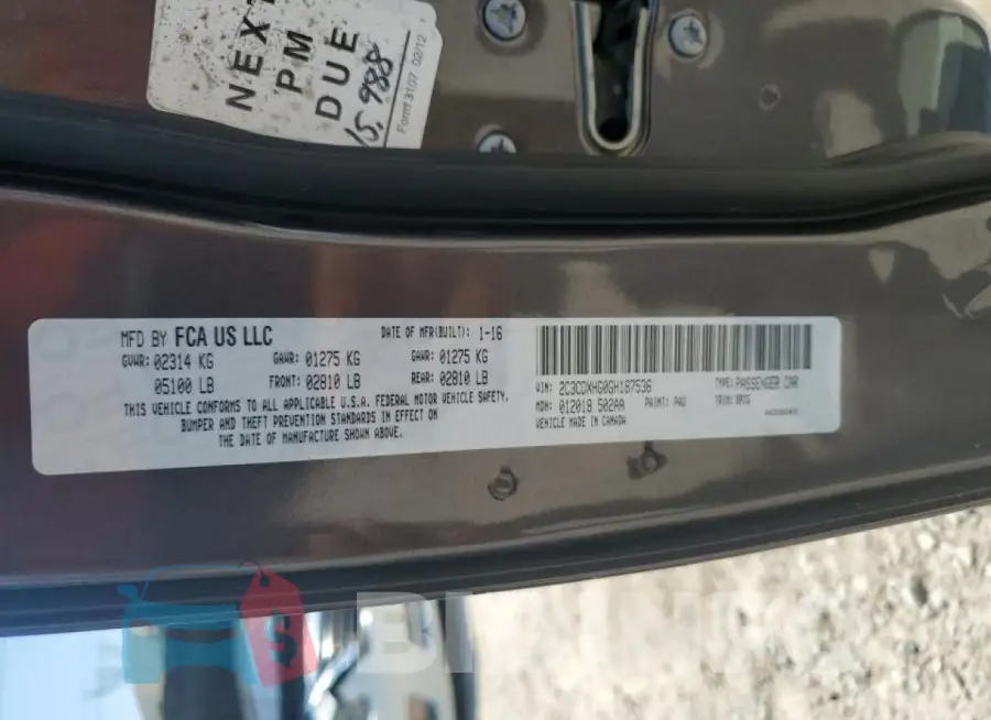 2C3CDXHG0GH187536 Photo# 13
