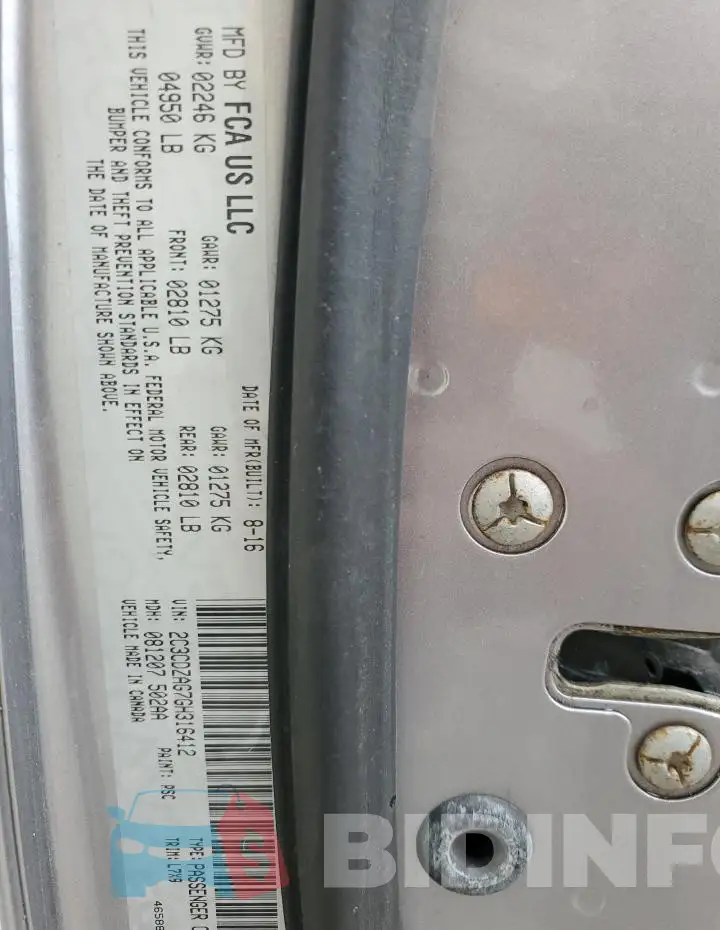 2C3CDZAG7GH316412 Photo# 12