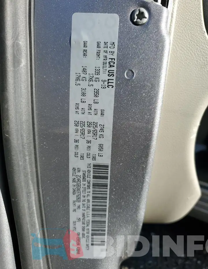 2C4RDGBGXKR762839 Photo# 13