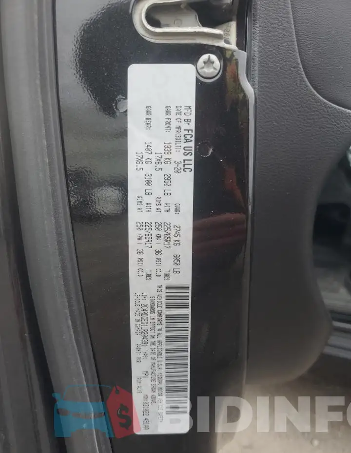 2C4RDGEG1LR204391 Photo# 13