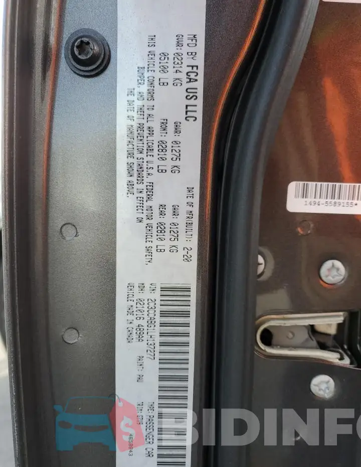 2C3CCABG1LH137277 Photo# 12