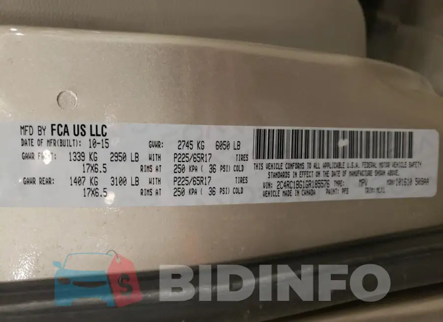 2C4RC1BG1GR185576 Photo# 13