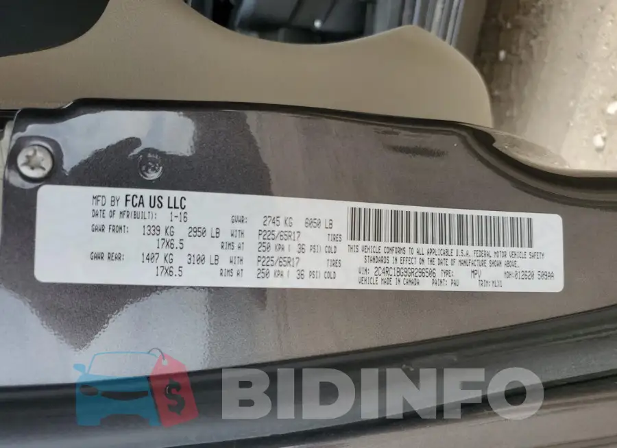 2C4RC1BG9GR296506 Photo# 14