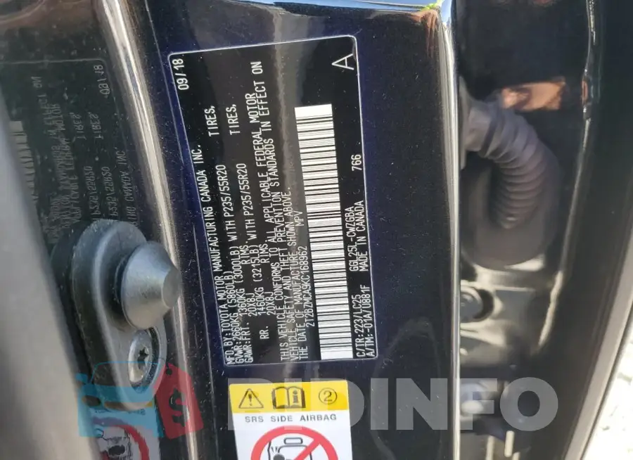 2T2BZMCA9KC168962 Photo# 13