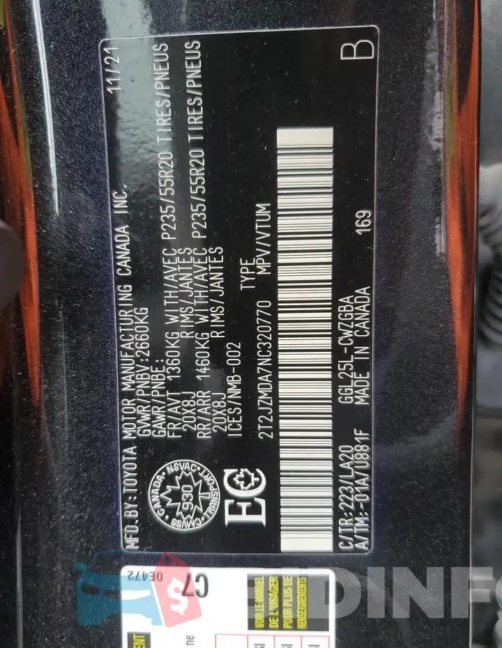 2T2JZMDA7NC320770 Photo# 13