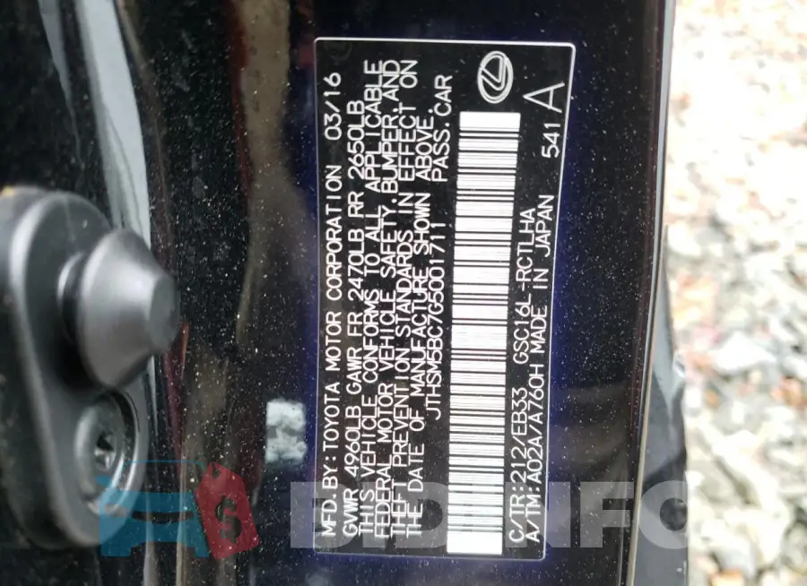 JTHSM5BC7G5001711 Photo# 12