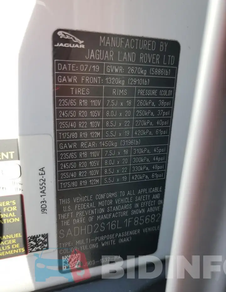 SADHD2S16L1F85682 Photo# 13