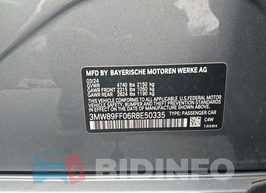 3MW89FF06R8E50335 Photo# 12