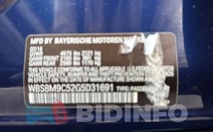 WBS8M9C52G5D31691 Photo# 10