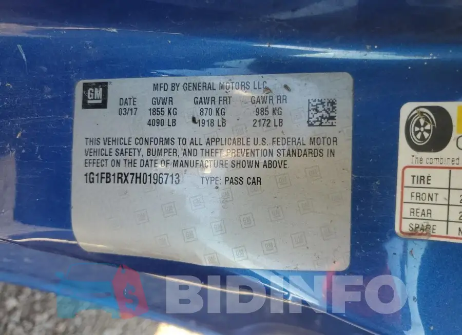 1G1FB1RX7H0196713 Photo# 12