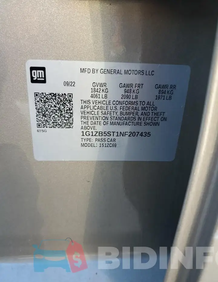 1G1ZB5ST1NF207435 Photo# 13