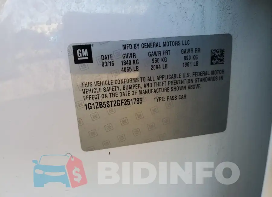 1G1ZB5ST2GF251785 Photo# 12