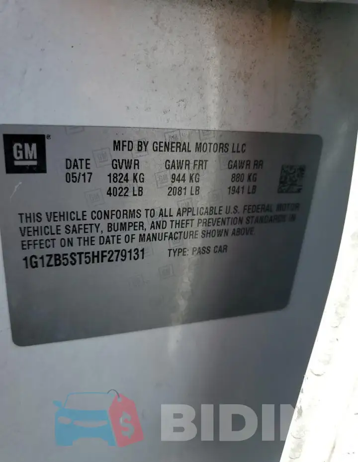 1G1ZB5ST5HF279131 Photo# 12