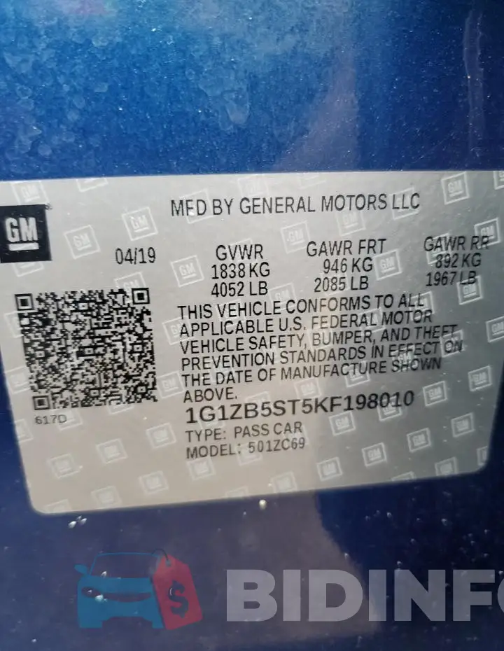 1G1ZB5ST5KF198010 Photo# 12