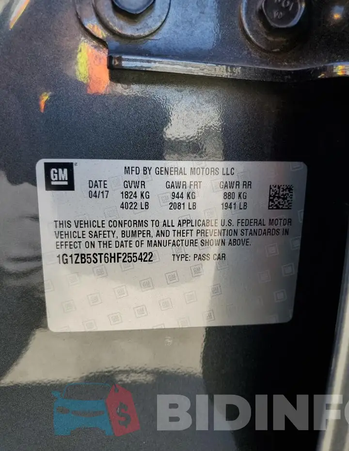1G1ZB5ST6HF255422 Photo# 12