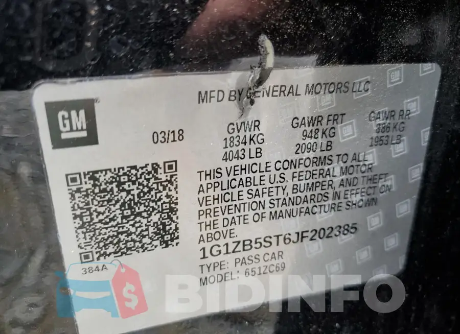 1G1ZB5ST6JF202385 Photo# 12