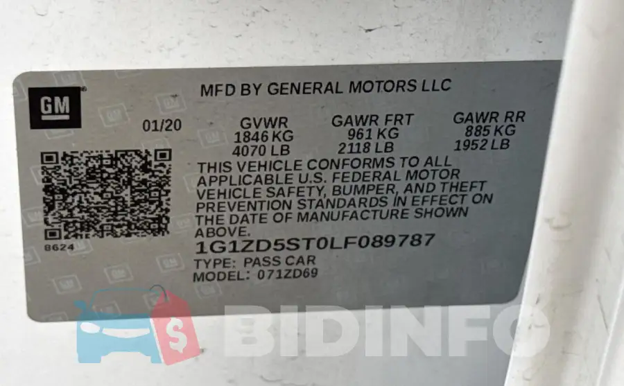 1G1ZD5ST0LF089787 Photo# 10