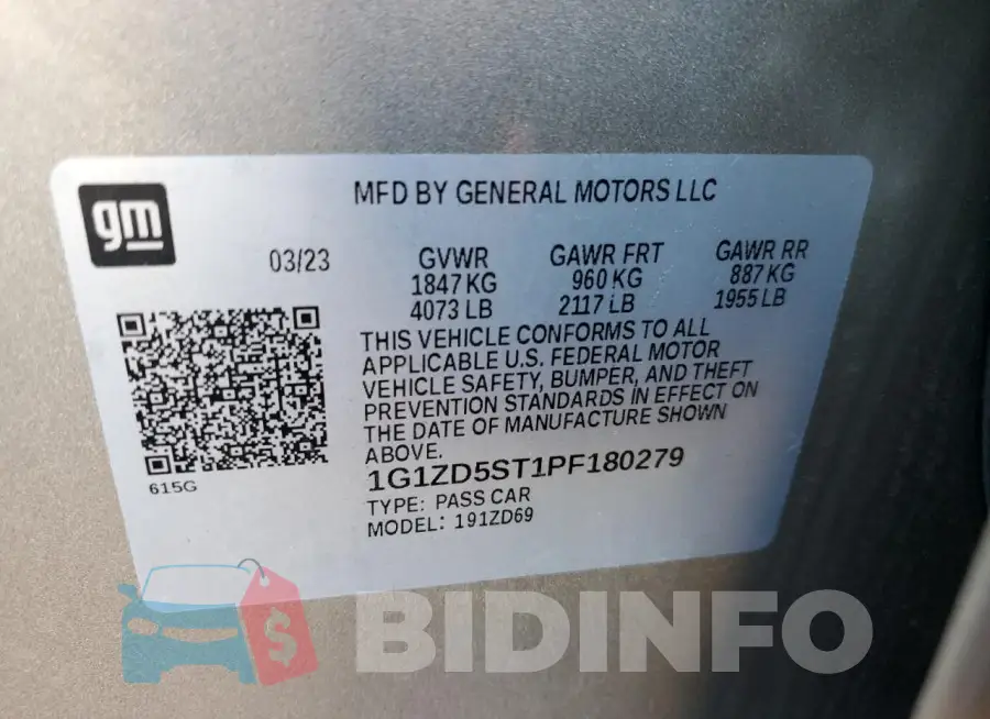 1G1ZD5ST1PF180279 Photo# 12