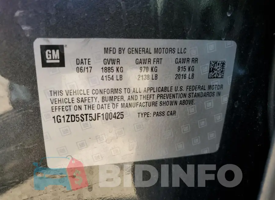 1G1ZD5ST5JF100425 Photo# 12
