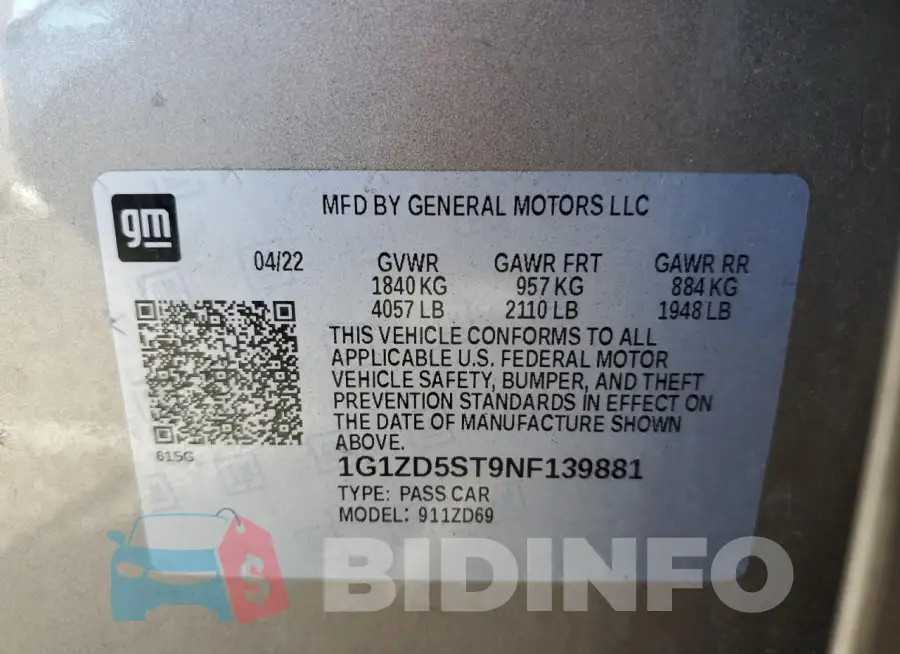 1G1ZD5ST9NF139881 Photo# 13