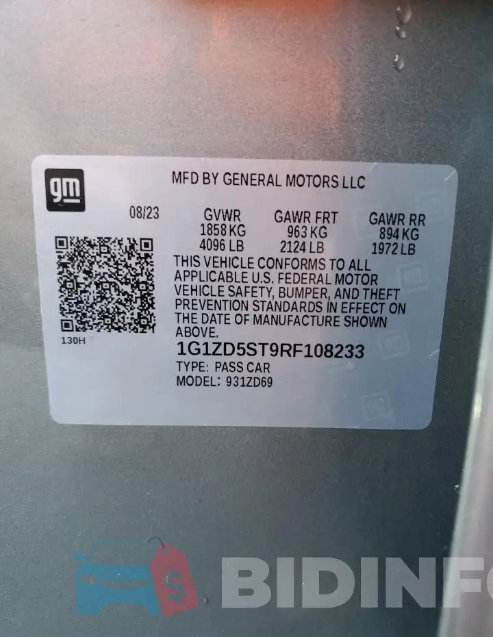 1G1ZD5ST9RF108233 Photo# 12