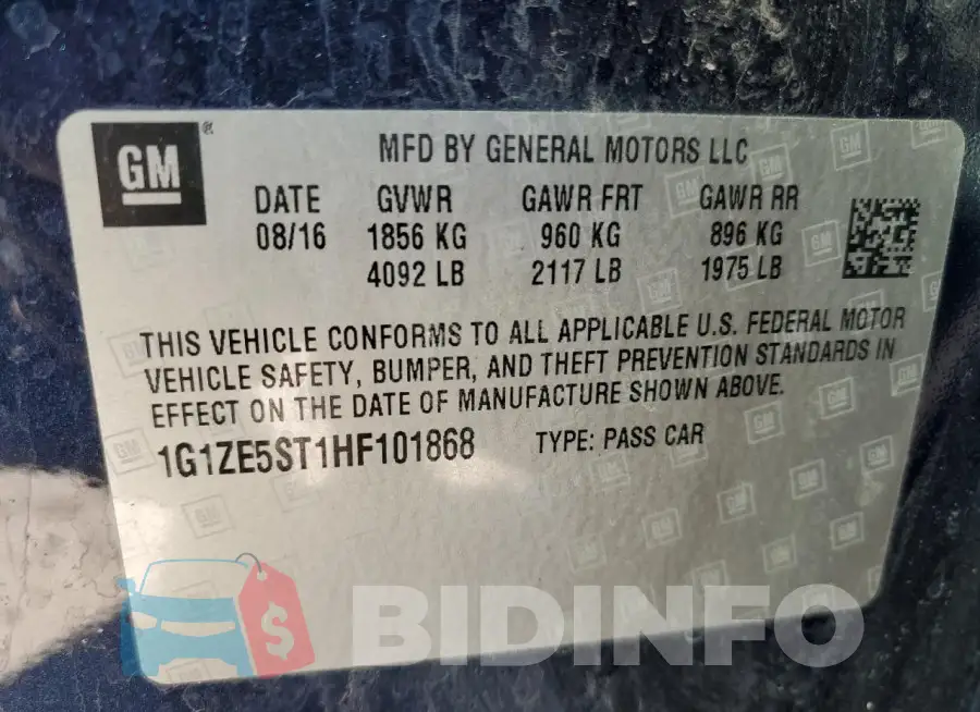 1G1ZE5ST1HF101868 Photo# 12