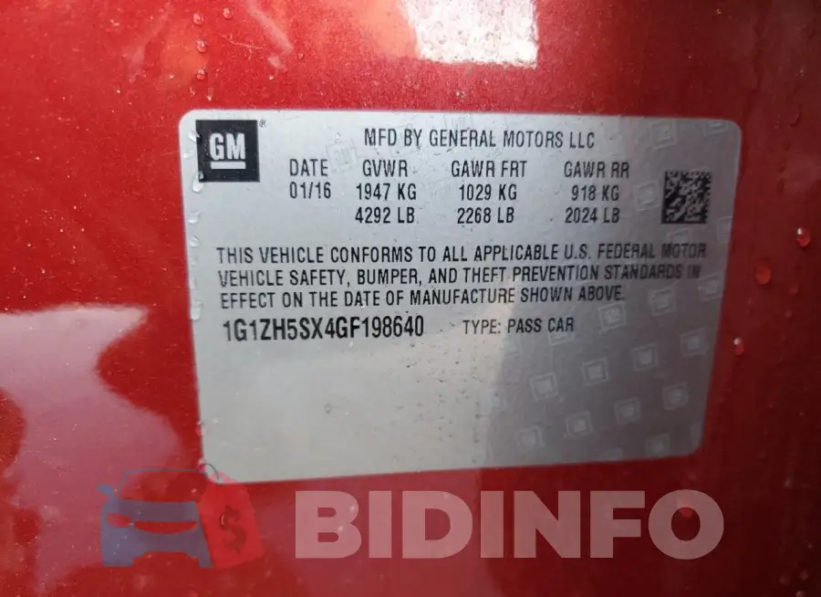 1G1ZH5SX4GF198640 Photo# 13