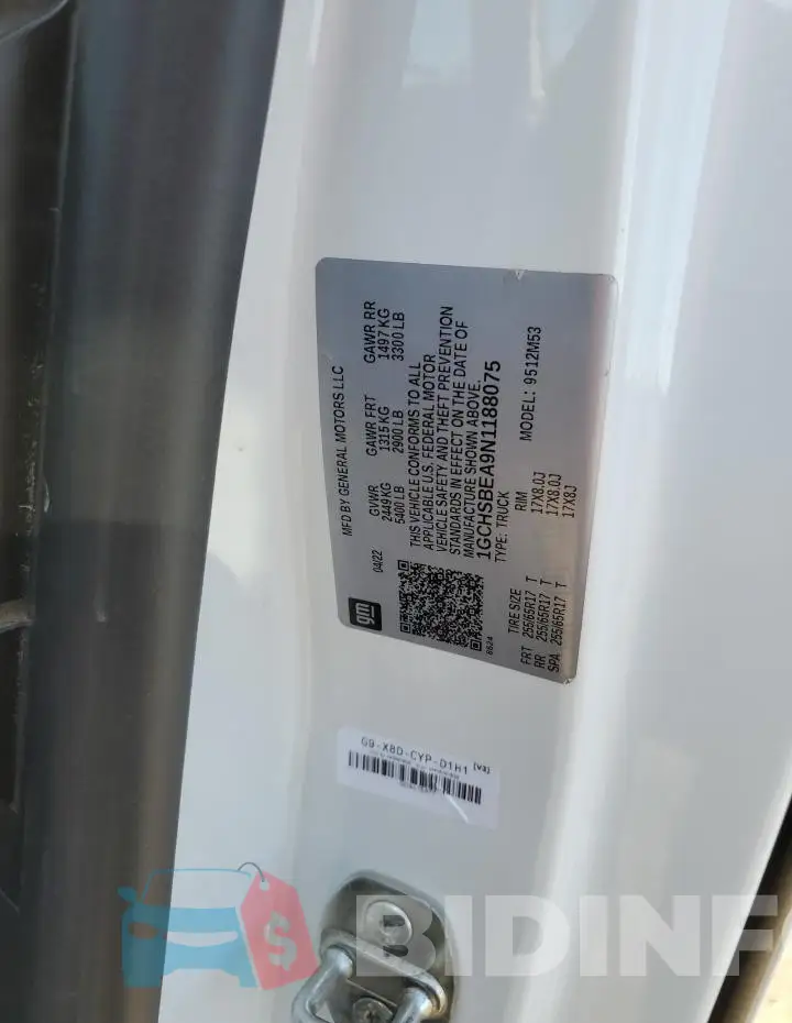 1GCHSBEA9N1188075 Photo# 12