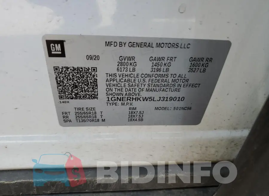 1GNERHKW5LJ319010 Photo# 13