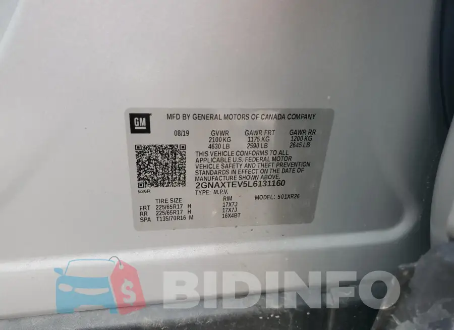 2GNAXTEV5L6131160 Photo# 13