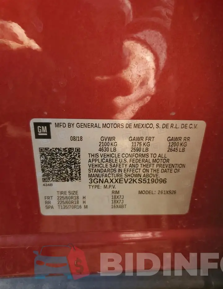 3GNAXXEV2KS519096 Photo# 13