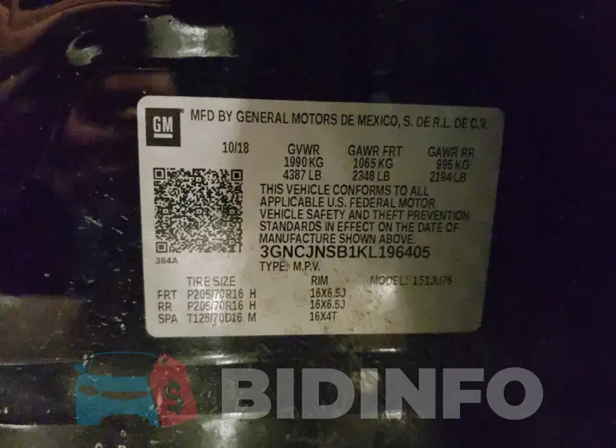 3GNCJNSB1KL196405 Photo# 13