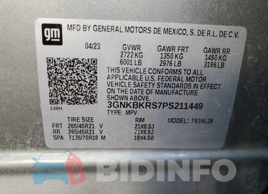3GNKBKRS7PS211449 Photo# 13