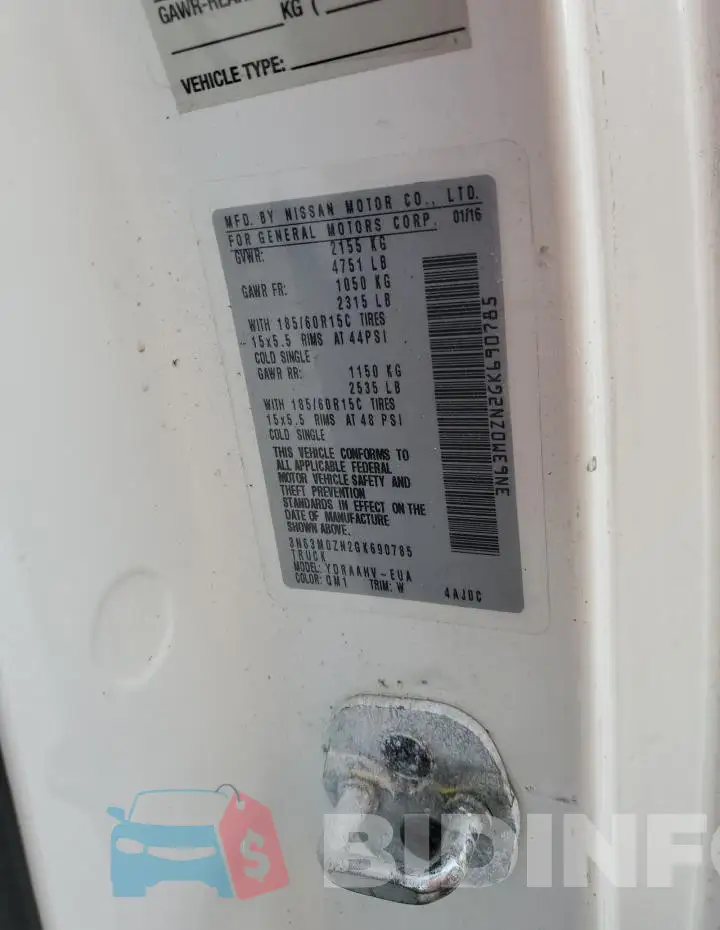 3N63M0ZN2GK690785 Photo# 12