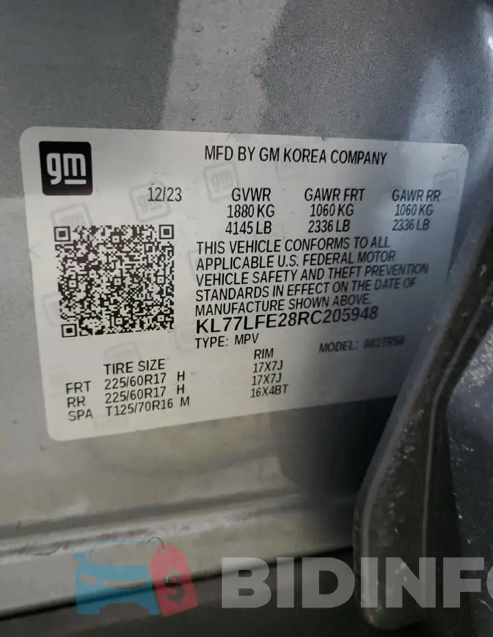 KL77LFE28RC205948 Photo# 13
