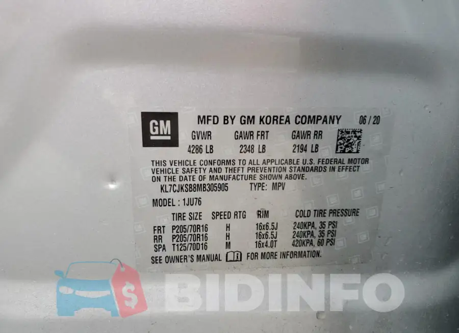 KL7CJKSB8MB305905 Photo# 14