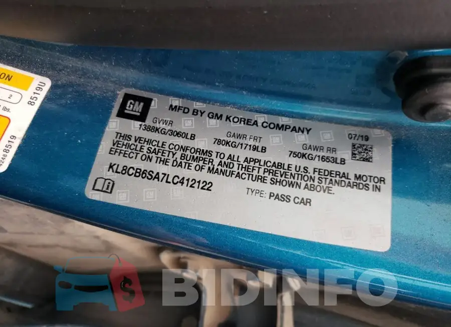KL8CB6SA7LC412122 Photo# 13