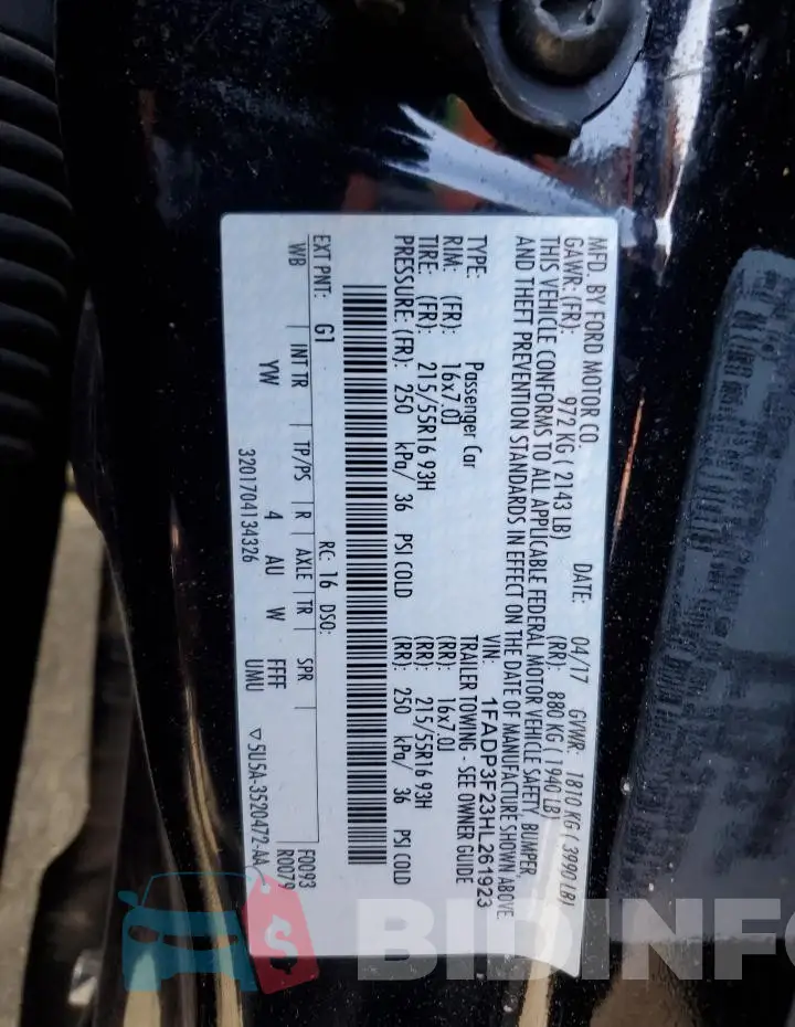 1FADP3F23HL261923 Photo# 12