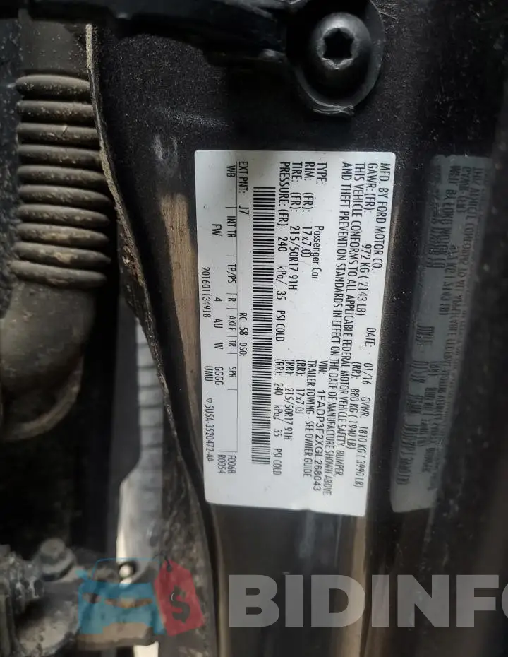 1FADP3F2XGL268043 Photo# 12
