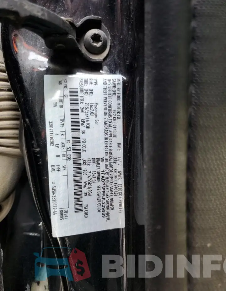 1FADP3FE5JL229989 Photo# 12