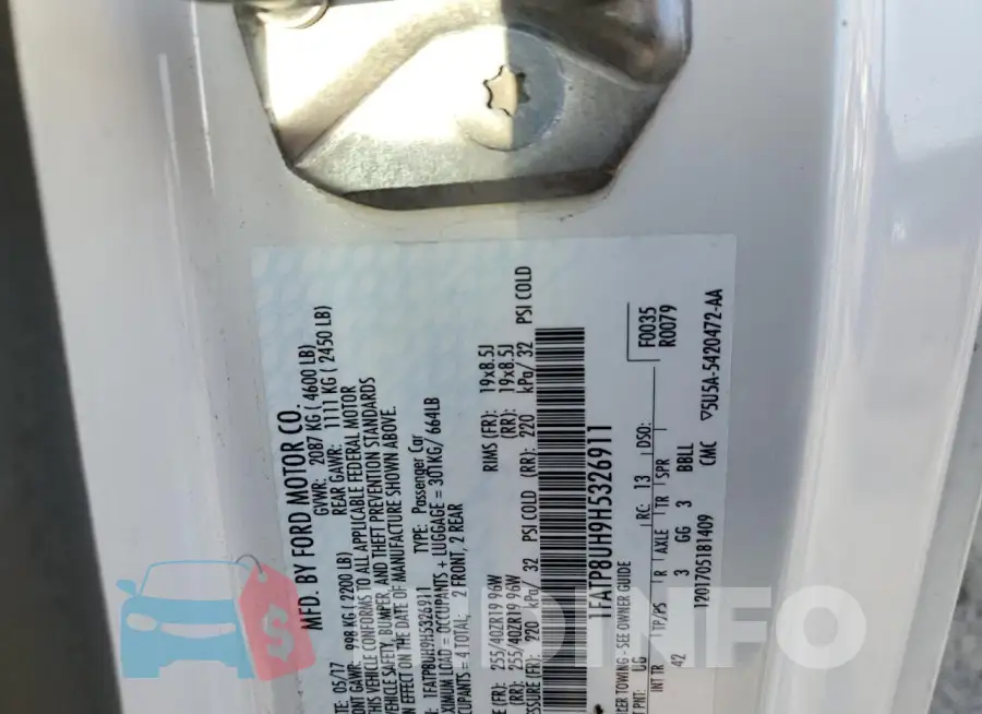 1FATP8UH9H5326911 Photo# 12
