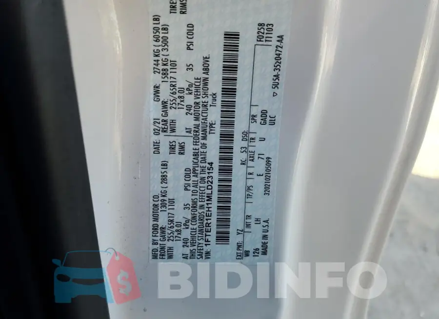 1FTER1EH1MLD23154 Photo# 13