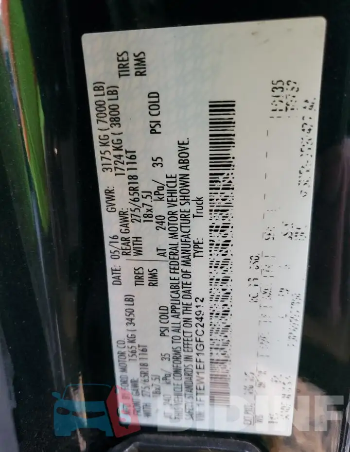 1FTEW1EF1GFC24912 Photo# 12