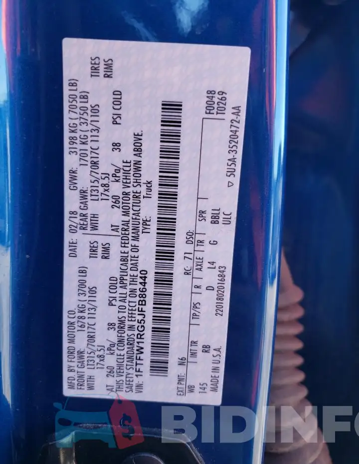 1FTFW1RG5JFB86440 Photo# 12